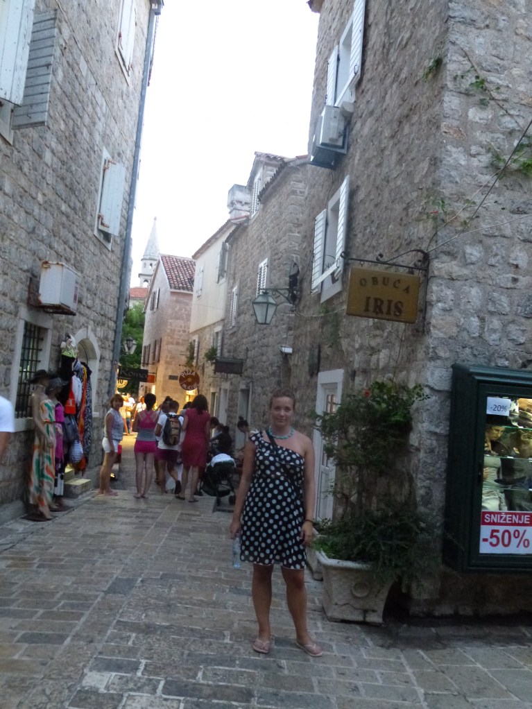 Standing in a street in Budva