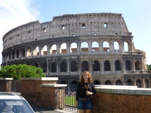 Across the street from the Colosseum